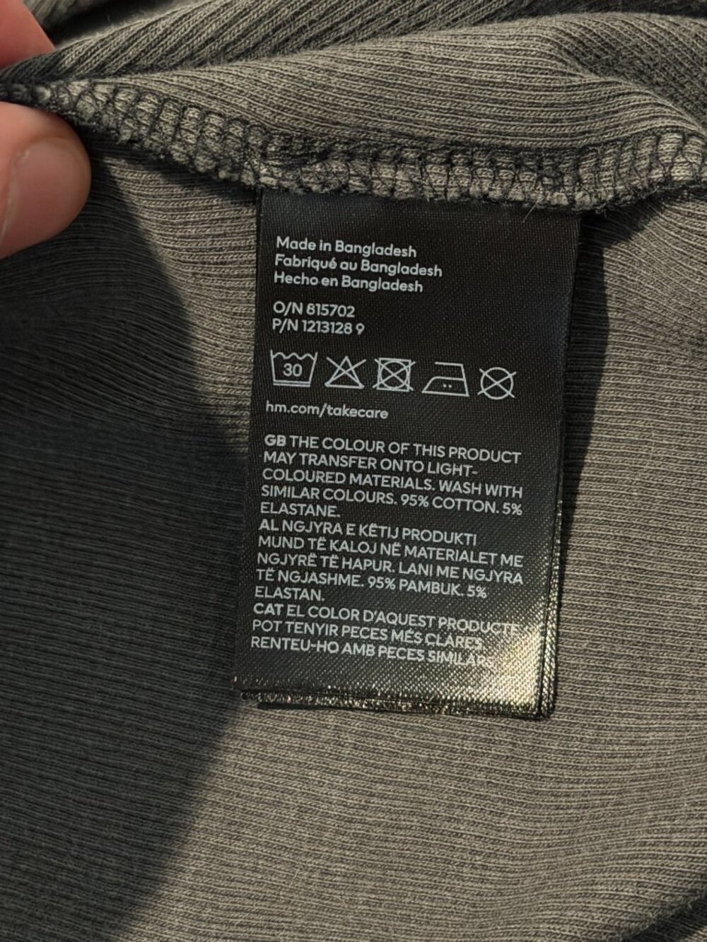 H&M Gray Ribbed High Neck Maxi Dress with Slit - Small - Picture 9 of 12